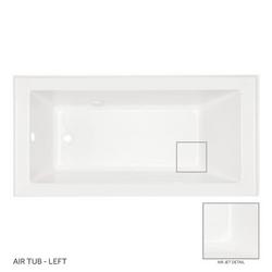 60 x 32 in. Air Bath Alcove Bathtub Left Drain in White