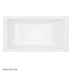 72 x 36 in. Whirlpool Drop-In Bathtub with End Drain in White