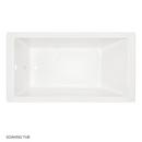 60 x 36 in. Soaker Drop-In Bathtub with End Drain in White