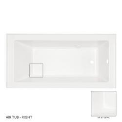 60 in. x 30 in. Whirlpool Alcove Bathtub with Right Drain in White
