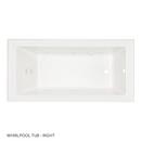 Signature Hardware White 60 x 32 in. Whirlpool Alcove Bathtub Right Drain 