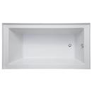 Signature Hardware White 60 x 32 in. Three Wall Alcove Soaker Bathtub with Drain in White 