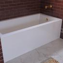 Signature Hardware White 60 x 32 in. Three Wall Alcove Soaker Bathtub with Drain in White 