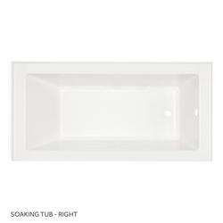 60 in. x 32 in. Soaker Alcove Bathtub with Right Drain in White