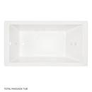 Signature Hardware White 72 x 36 in. Total Massage Drop-In Bathtub End Drain 