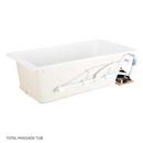 Signature Hardware White 72 x 36 in. Total Massage Drop-In Bathtub End Drain 