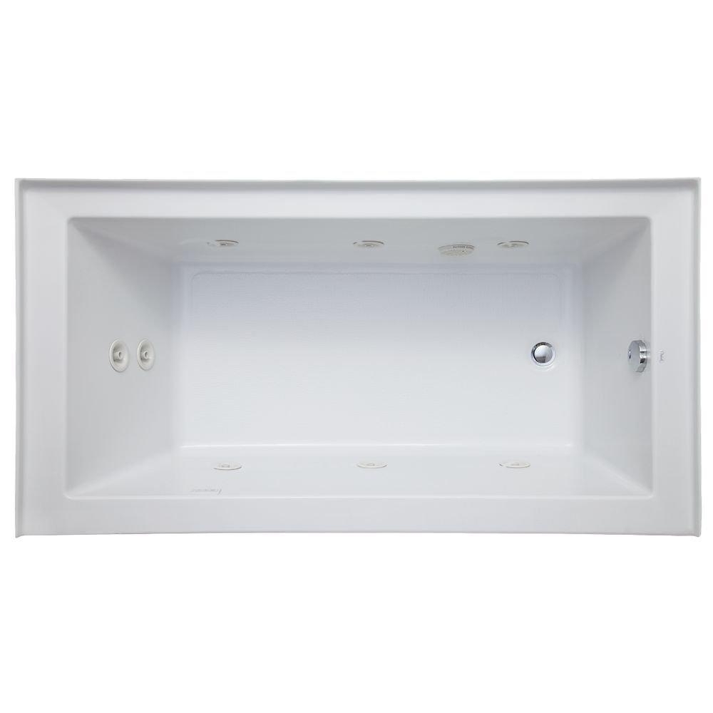 Signature Hardware White 60 x 32 in. Whirlpool Alcove Bathtub Right Drain 