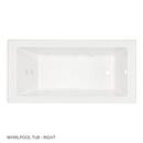 Signature Hardware White 60 x 32 in. Whirlpool Alcove Bathtub Right Drain 