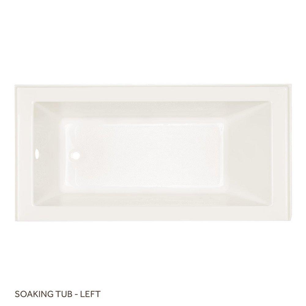 Signature Hardware Biscuit 60 x 30 in. Soaker Alcove Bathtub in Biscuit 