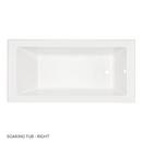 Signature Hardware White 60 x 30 in. Soaker Alcove Bathtub with Drain in White 