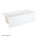 Signature Hardware White 60 x 30 in. Alcove Soaker Bathtub with Drain in White 