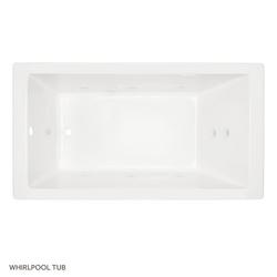60 x 32 in. Whirlpool Drop-In Bathtub with End Drain in White