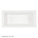 60 in. x 32 in. Whirlpool Alcove Bathtub with Left Drain in White