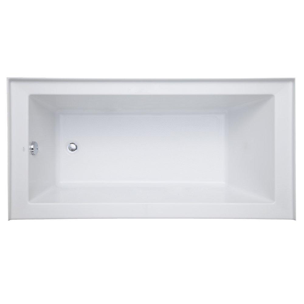 Signature Hardware White 60 x 30 in. Alcove Soaker Bathtub with Drain in White 