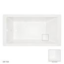 Signature Hardware White 72 x 36 in. Air Bath Drop-In Bathtub End Drain 