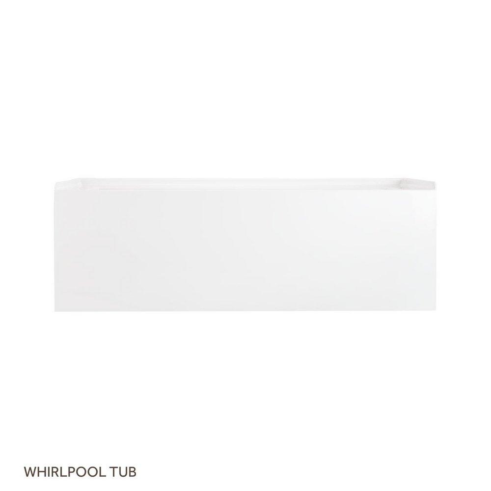 Signature Hardware White 72 x 36 in. Air Bath Drop-In Bathtub End Drain 