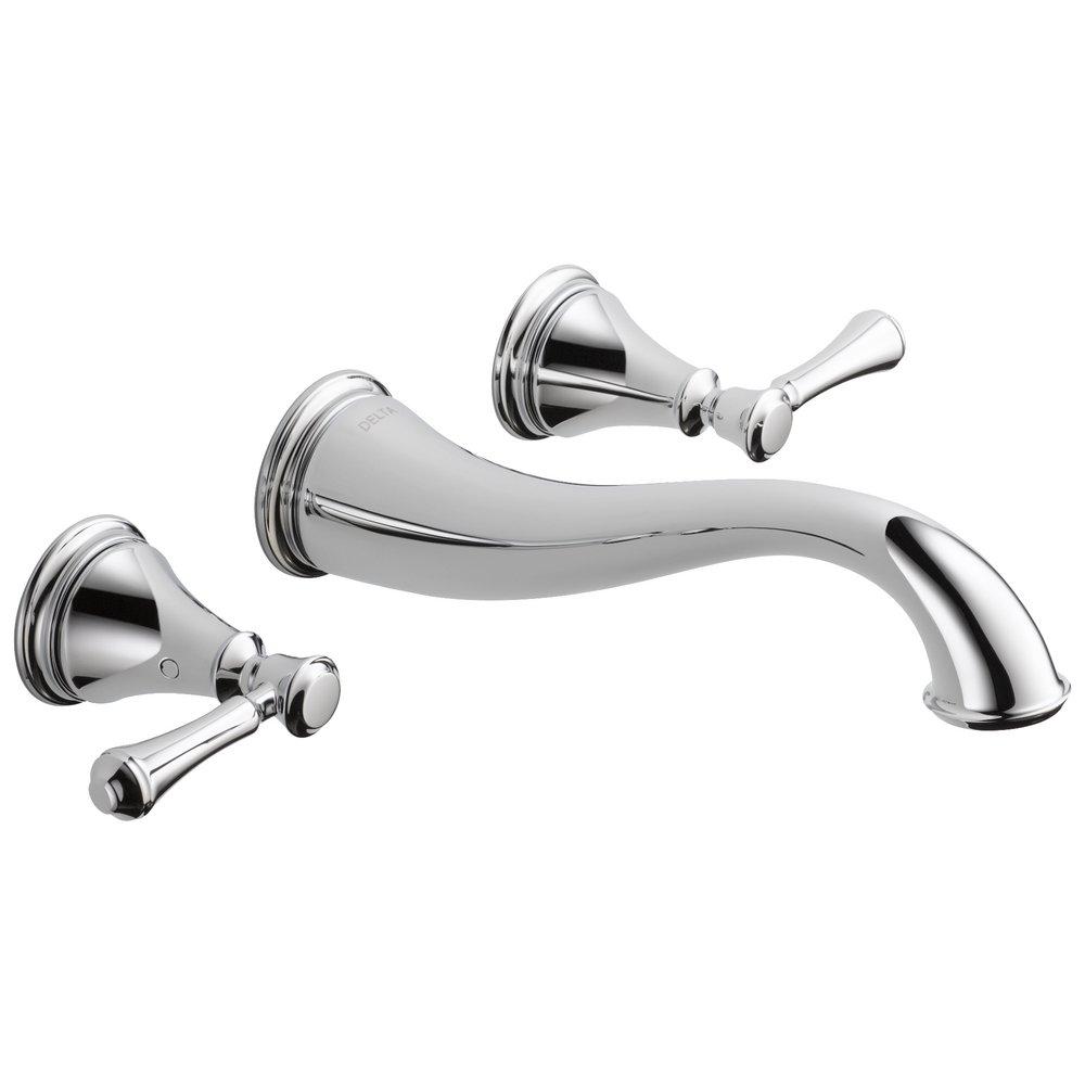 Delta Faucet Chrome Two Handle Widespread Bathroom Sink Faucet 
