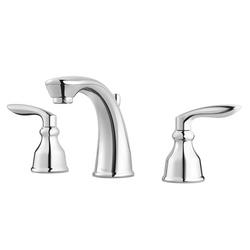 Two Handle Widespread Bathroom Sink Faucet in Polished Chrome