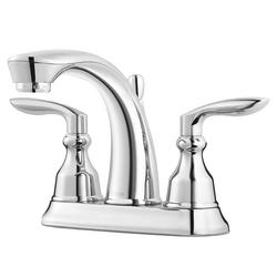 Two Handle Centerset Bathroom Sink Faucet in Polished Chrome