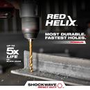 19/64 SHOCKWAVE IMPACT DUTY RED HELIX TITANIUM DRILL BIT 