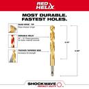 27/64 SHOCKWAVE IMPACT DUTY RED HELIX TITANIUM DRILL BIT 