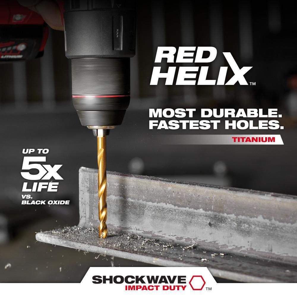 27/64 SHOCKWAVE IMPACT DUTY RED HELIX TITANIUM DRILL BIT 