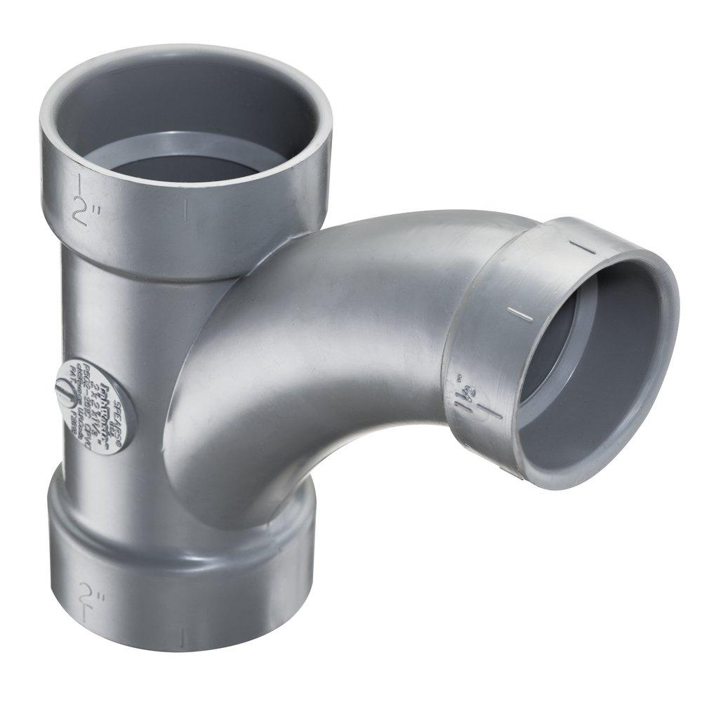 Spears&reg; Manufacturing Company Grey Hub Reducing CPVC Combination Long Turn Tee Wye with 1/8 Degree Bend 