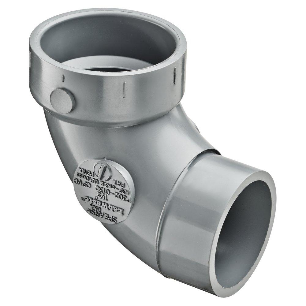 Spears&reg; Manufacturing Company Grey Spigot x Hub Straight CPVC 90 Degree Elbow with 1/4 Degree Bend 