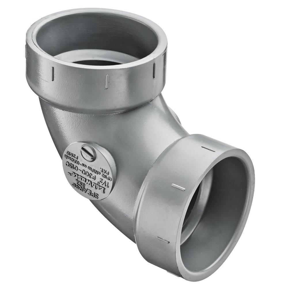 Spears&reg; Manufacturing Company Grey Hub Straight Schedule 40 CPVC 90 Degree Elbow with 1/4 Degree Bend 