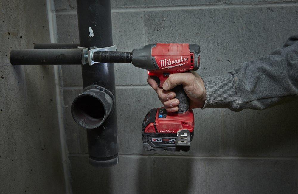 Milwaukee&reg; Red Compact Impact Wrench with Friction Ring Kit 