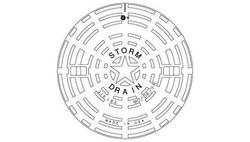 32 in. Cast Iron Manhole Cover Only