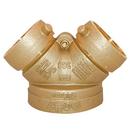 FPPI&reg; Rough Brass Brass Swivel Fire Department Connection Straight Clapper 
