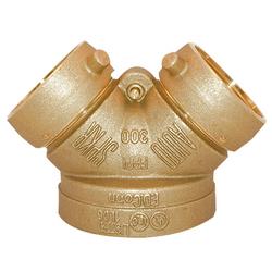 4 x 2-1/2 x 2-1/2 in. FNPT x PHX x PHX Brass Single Clapper Inlet