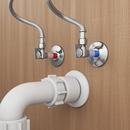 PROFLO® Chrome Plated F1960 x OD Tube Knob Angle Supply Stop Valve in Chrome Plated 