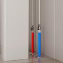 PROFLO® Chrome Plated F1960 x OD Tube Lever Straight Supply Stop Valve in Chrome Plated 