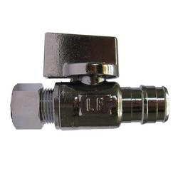 1/2 x 3/8 in. F1960 x OD Tube Lever Straight Supply Stop Valve in Chrome Plated