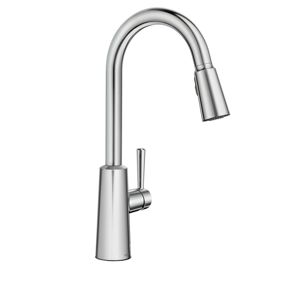 Moen Chrome Single Handle Pull Down Kitchen Faucet 