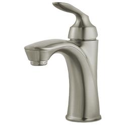 Single Handle Monoblock Bathroom Sink Faucet in Brushed Nickel