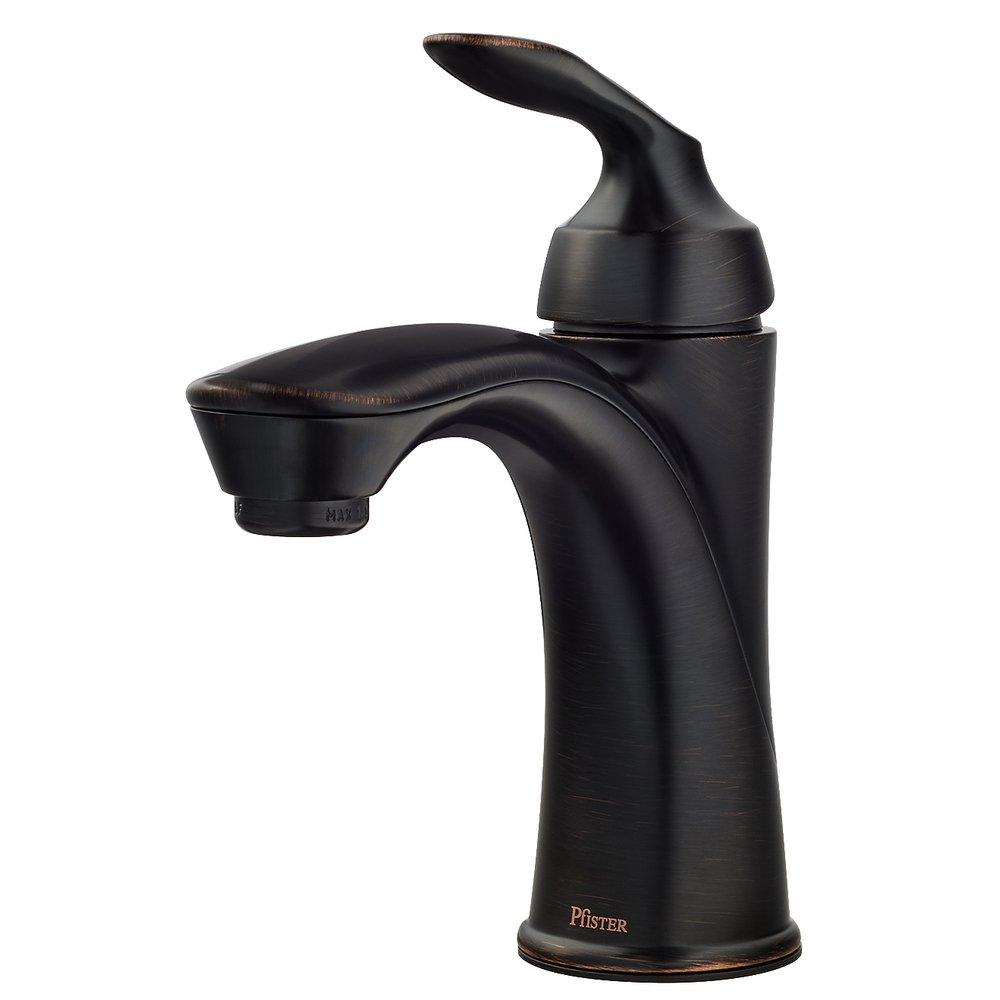Pfister Tuscan Bronze Single Handle Monoblock Bathroom Sink Faucet 