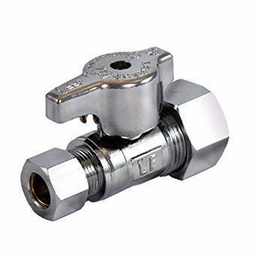 Legend Valve & Fitting Chrome Plated Lever Handle Straight Supply Stop Valve in Chrome Plated 