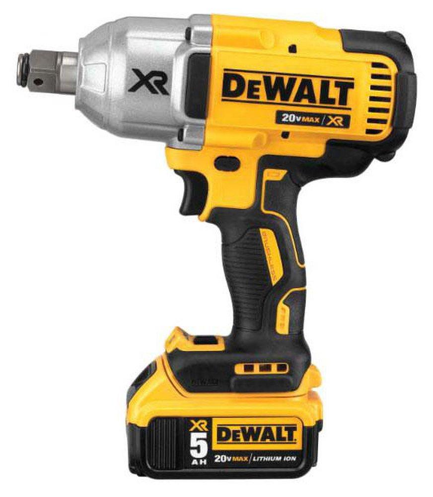 DEWALT Yellow 20V High Torque Impact Wrench Kit with Hog Ring 