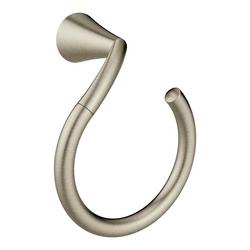 Round Open Towel Ring in Brushed Nickel