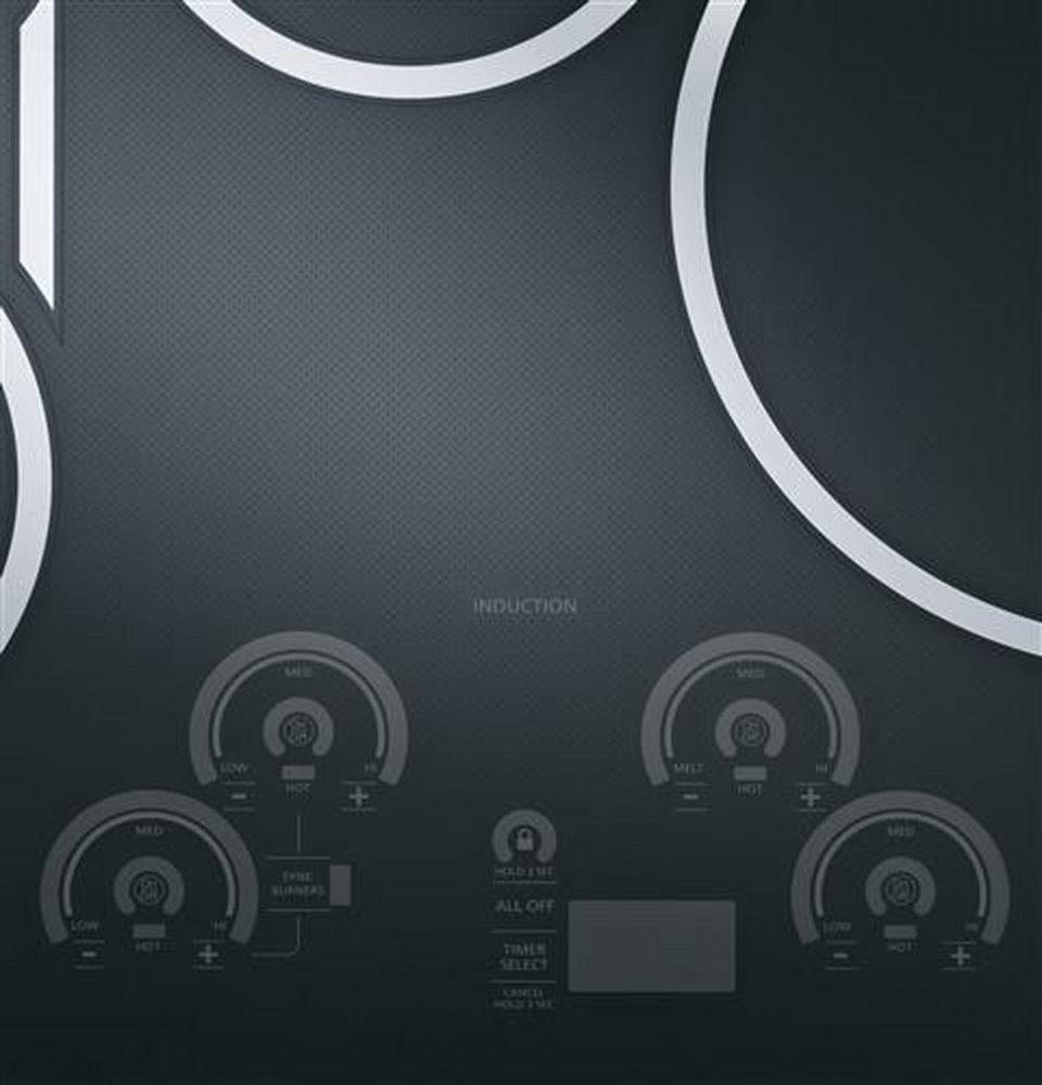 Monogram&reg; Black on Black 4 Burner Induction Cooktop 