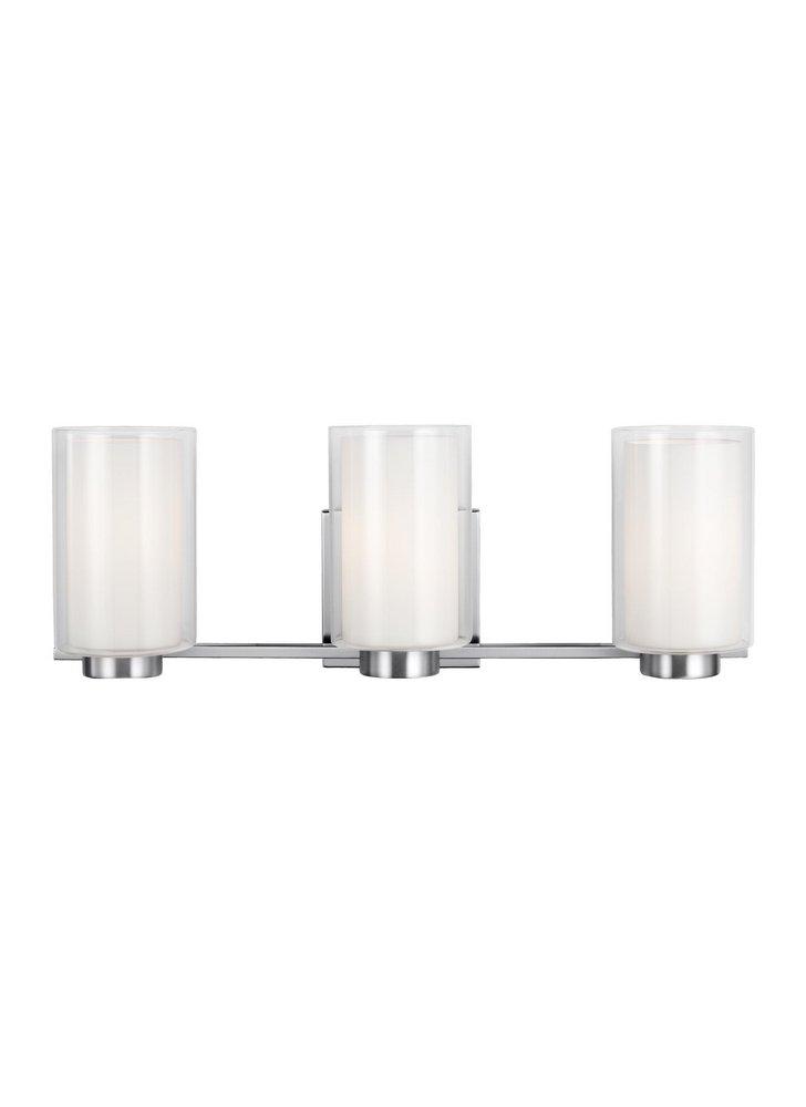 Feiss Satin Nickel 75W 3-Light Bath Vanity Light 