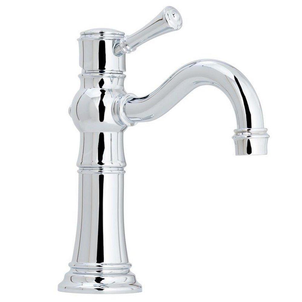 Miseno Polished Chrome Single Handle Centerset Bathroom Sink Faucet Lever Handle 
