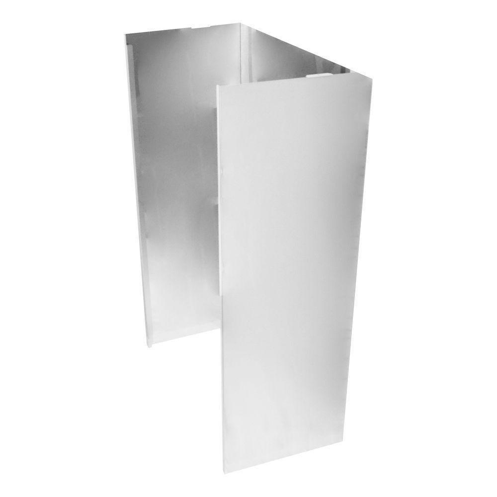 Whirlpool Stainless Steel Chimney Extension Kit for KXW9736YSS 36 in. Commercial Style Series Wall Mount Canopy Hood in Stainless Steel 