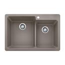 BLANCO Truffle 33 x 22 in. 1-Hole Composite Double Bowl Dual Mount Kitchen Sink 