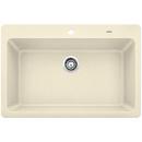 33 x 22 in. 1 Hole Composite Single Bowl Undermount Kitchen Sink in Biscuit