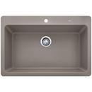 33 x 22 in. 1 Hole Composite Single Bowl Undermount Kitchen Sink in Truffle