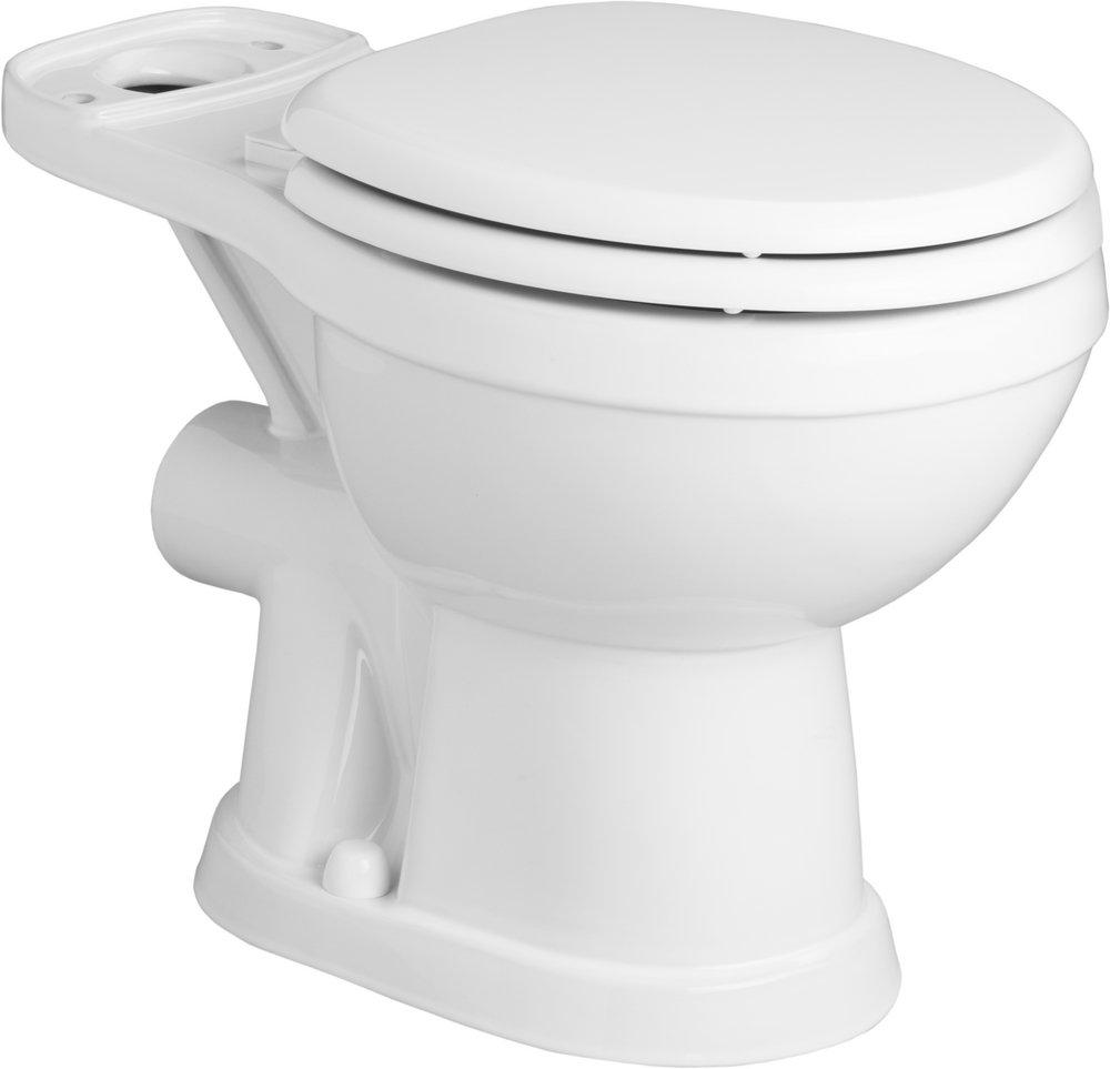 SFA SANIFLO White 1.28 gpf Round Floor Mount Toilet Bowl 